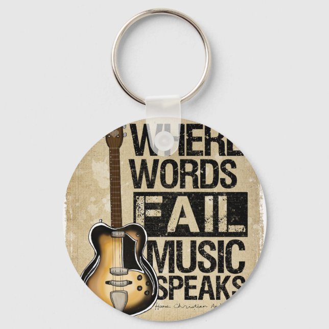 music speaks key ring (Front)