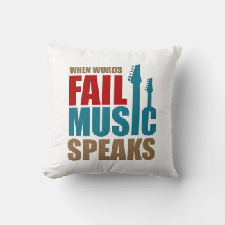 Music Speaks Typo Cushion