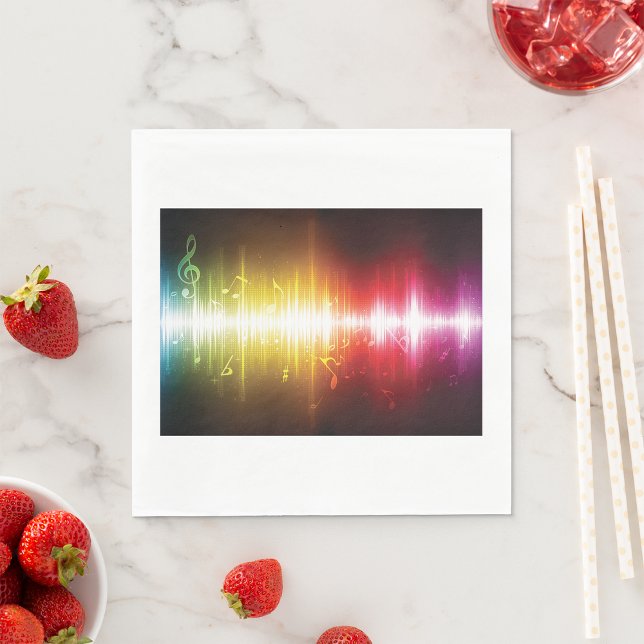 Music Spectrum Soundwave Vibrant Audio Visualiser  Napkin (Creator Uploaded)