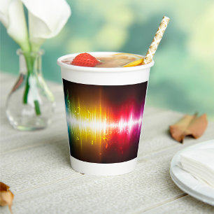 Music Spectrum Soundwave Vibrant Audio Visualiser  Paper Cups