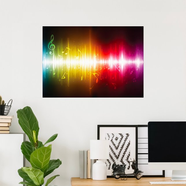 Music Spectrum Soundwave Vibrant Audio Visualiser  Poster (Creator Uploaded)