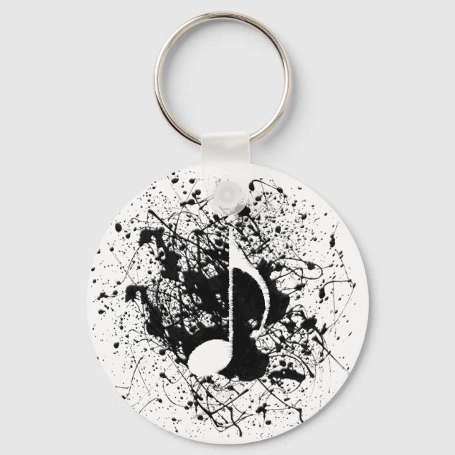 Music Splatter Key Ring (Front)