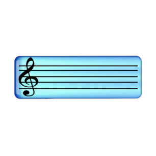 music staff 3 return address label