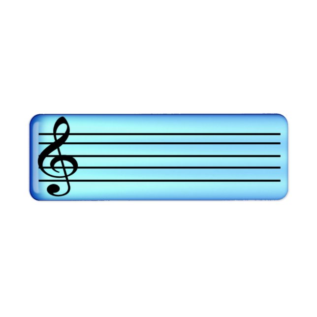 music staff 3 return address label (Front)