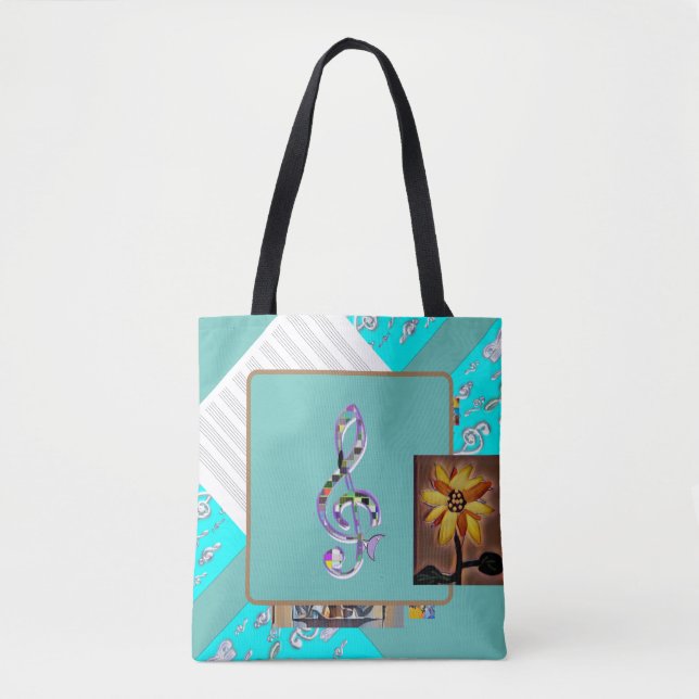 Music staff  tote bag (Front)