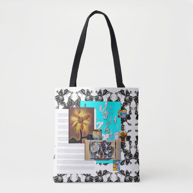 Music staff  tote bag (Front)