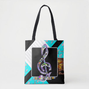 Music staff  tote bag