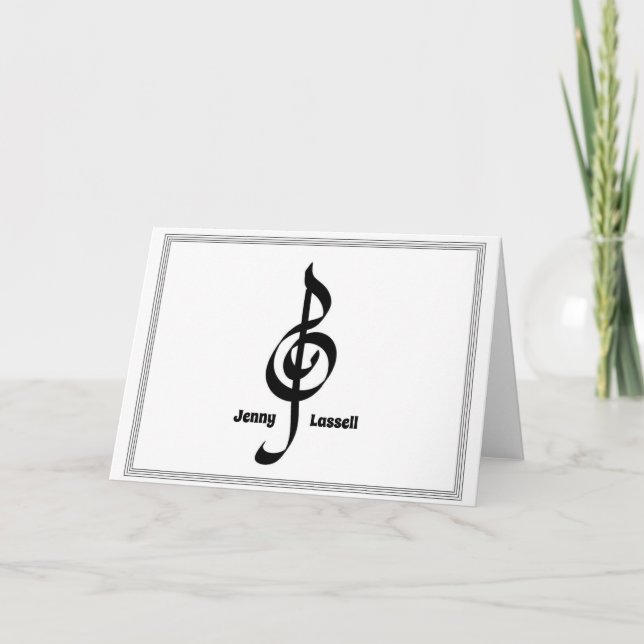 Music Stationery Note Card (Front)