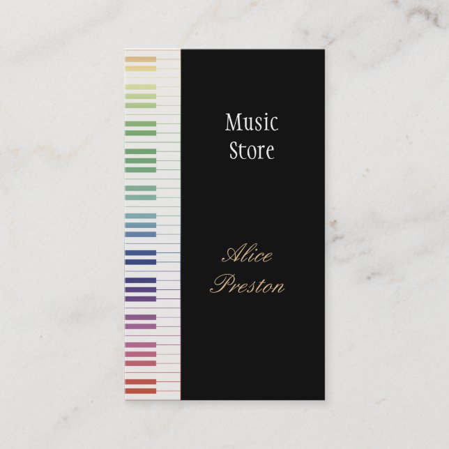 Music Store  - Business Card (Front)