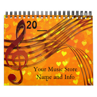 Music Store Company Calendar