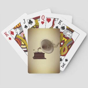 Music Streams from Gramophone Playing Cards