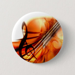 Music Stringed Instruments Violin Destiny Dance 6 Cm Round Badge