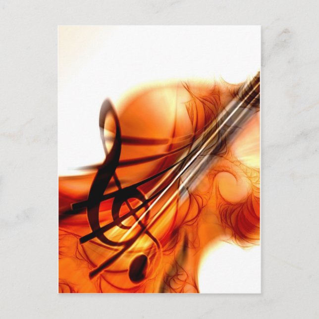 Music  Stringed Instruments Violin Destiny Dance Postcard (Front)
