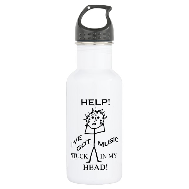 Music Stuck in My Head 532 Ml Water Bottle (Front)