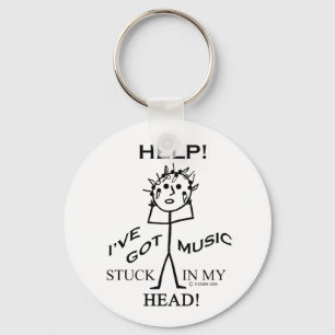 Music Stuck in My Head Key Ring