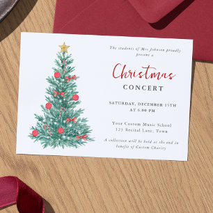 Music Students Concert Christmas Modern Invitation