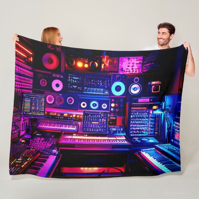 Music Studio Fleece Blanket (In Situ)