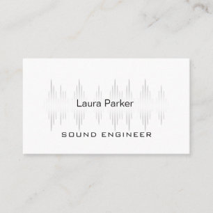 Music Studio Professional Sound Engineer Minimal Business Card