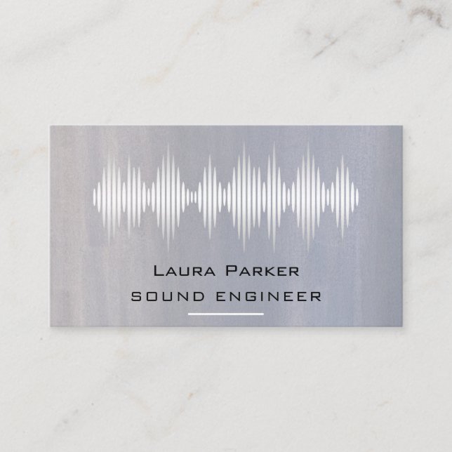 Music Studio Professional Sound Engineer Minimal  Business Card (Front)