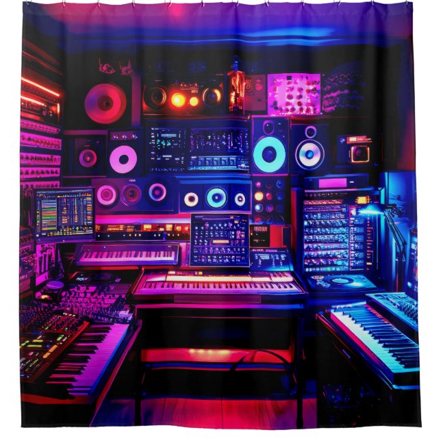 Music Studio Shower Curtain (Front)