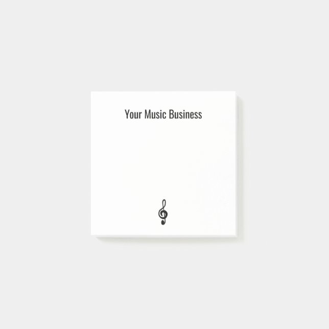 Music Symbol Simple Treble Clef  Post-it Notes (Front)