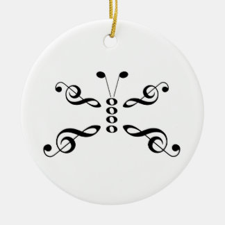 Music Symbols Butterfly Ceramic Tree Decoration