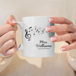 Music Symbols Personalised Coffee Mug<br><div class="desc">Start your day off on the right note with our Music Symbols Personalised Coffee Mug, available exclusively on Zazzle! This stylish and customisable mug features a unique design of music symbols arranged in a playful pattern, perfect for any music lover or musician. You can even add your own personal touch...</div>