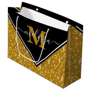 Music symbols personalised   large gift bag