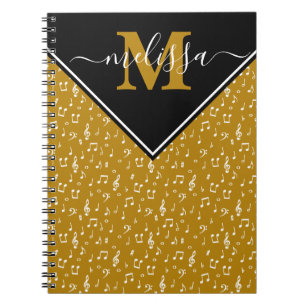 Music symbols personalised  notebook