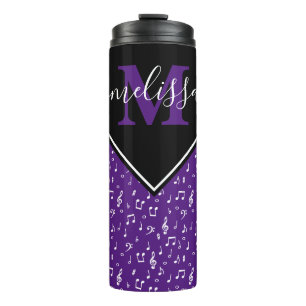 Music symbols personalised  thermal tumbler