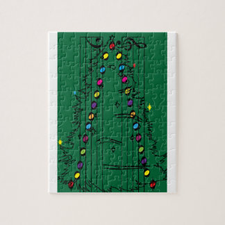 Music symmetry, Christmas tree Jigsaw Puzzle