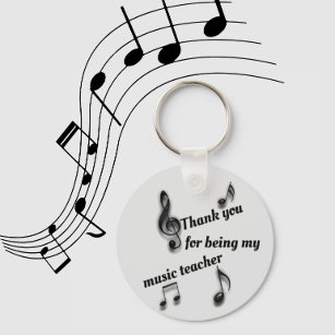 Music Teacher Appreciation Band Orchestra Class Key Ring