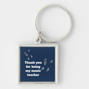 Music Teacher Appreciation Music Notes Thank You Key Ring