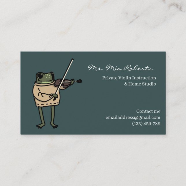 Music Teacher Buisness Card (Front)