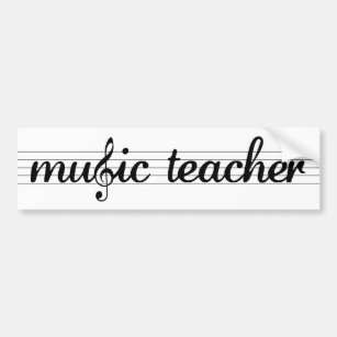Music Teacher Bumper Sticker
