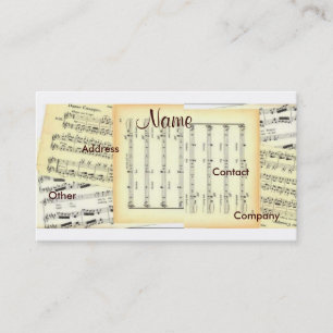 Music Teacher Business Card - Customisable