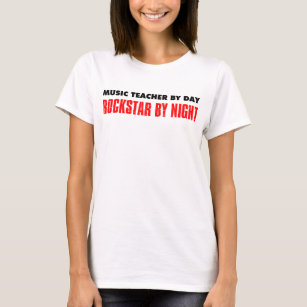 Music Teacher By Day Rockstar Night T-Shirt
