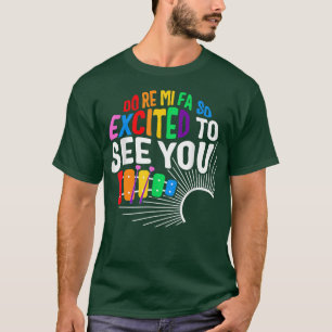 Music Teacher Cottagecore Do Re Mi Fa So Excited X T-Shirt