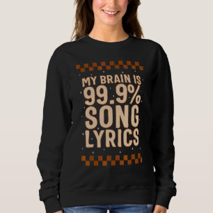 Music Teacher Cottagecore My Brain Is 99 9 Song Ly Sweatshirt