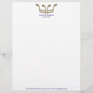 Music Teacher Crown Custom Letterhead