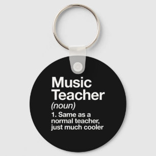 Music Teacher Definition Fun Back To School First  Key Ring