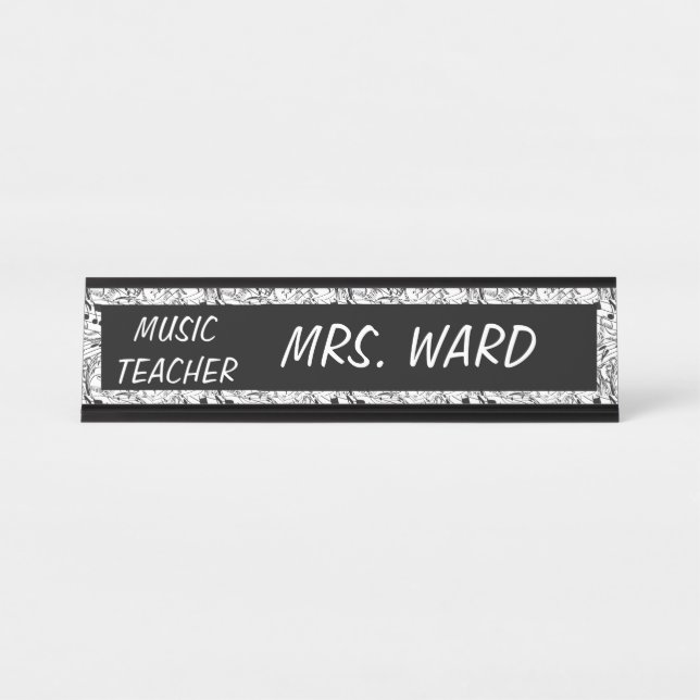 MUSIC TEACHER DESK NAME PLATE (Front)