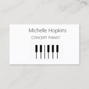 Music Teacher Elegant Piano Keys Calling Card