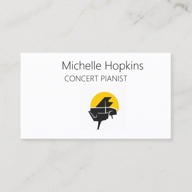 Music Teacher Elegant Piano Keys Calling Card (Front)