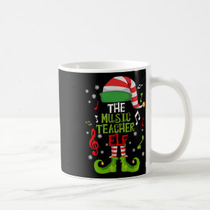 Music Teacher Elf Christmas Family Matching Xmas G Coffee Mug