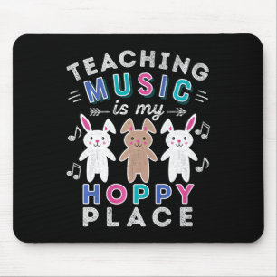 Music Teacher Gift Easter Hoppy Bunny Rabbit Cute Mouse Pad