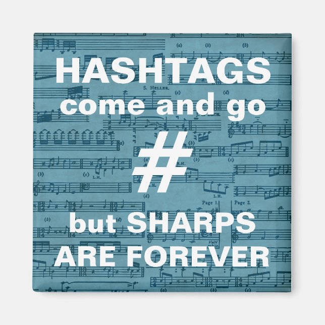 Music Teacher Gift, funny quote, sheet music Magnet (Front)