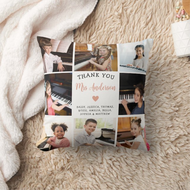Music Teacher Gift Photo Collage  Cushion (Blanket)