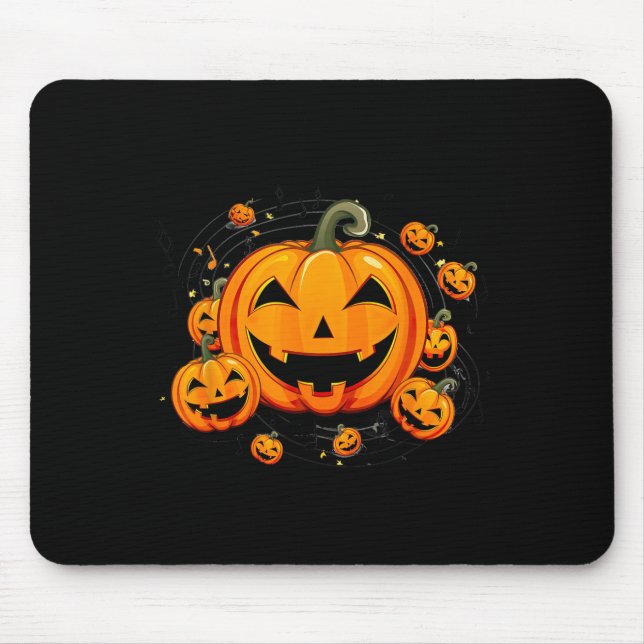 Music Teacher Halloween Fall Pumpkin  Mouse Pad (Front)