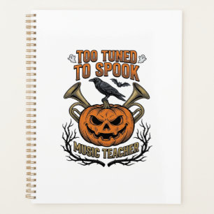 Music Teacher Halloween Pumpkin Engraving Shirt De Planner